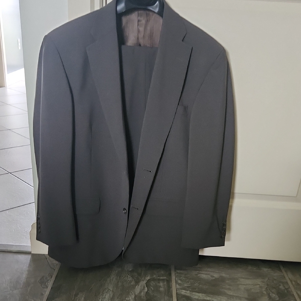 Men's Dark Brown Classic Single-Breasted Suit Jacket
